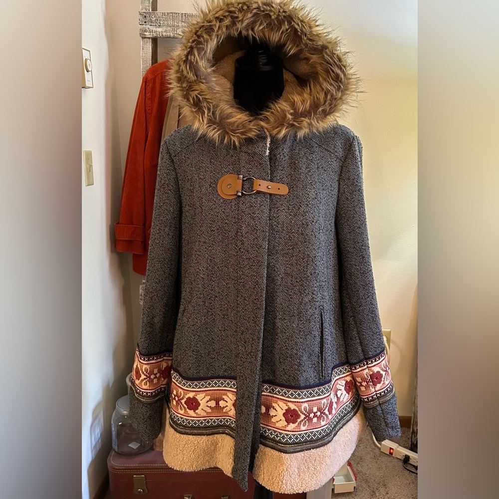Anthropology Elevenses Winter Coat Sz Large